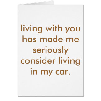 Cartão companheiro de quarto mau