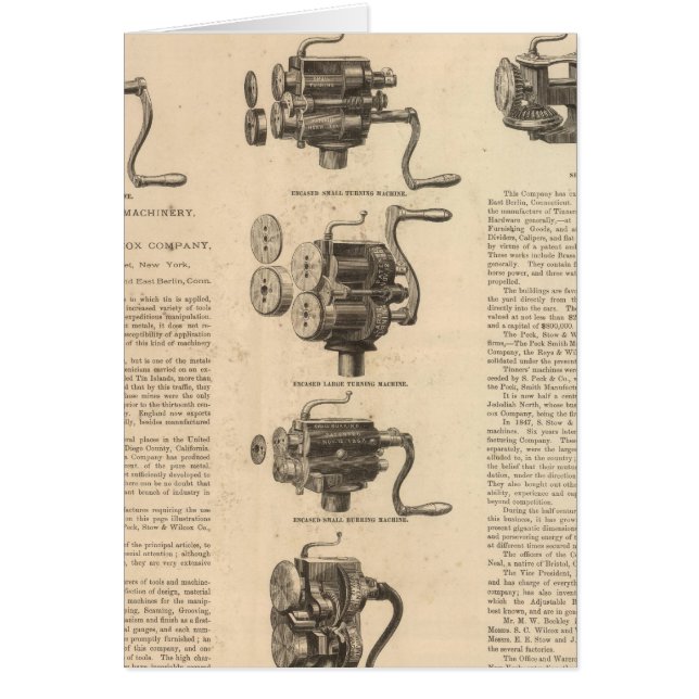 Cartão Companhia Peck, Stow e Wilcox (Frente)