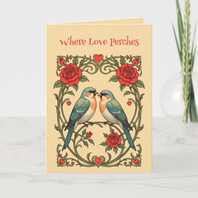 Cartão Companionship Art Nouveau Vintage Illustration (Frente)