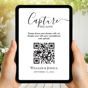 Cartão Compartilhe Fotos do Casamento com Código QR