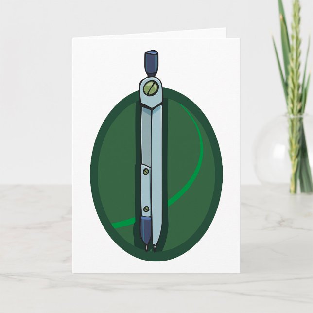 Cartão Compasso de Desenho Geométrico (Criador carregado)