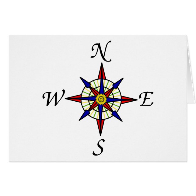Cartão Compasso náutico (Frente Horizontal)