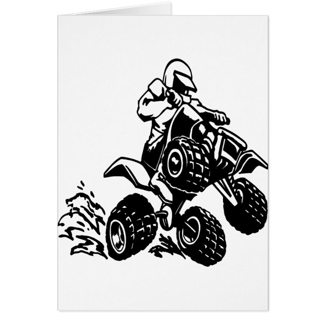 Cartão Competência do quadrilátero de 4 rodas (Frente)