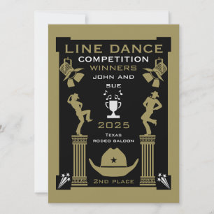 Cartão Competição de dança de linha americana