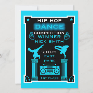 Cartão Competição de dança Hip Hop