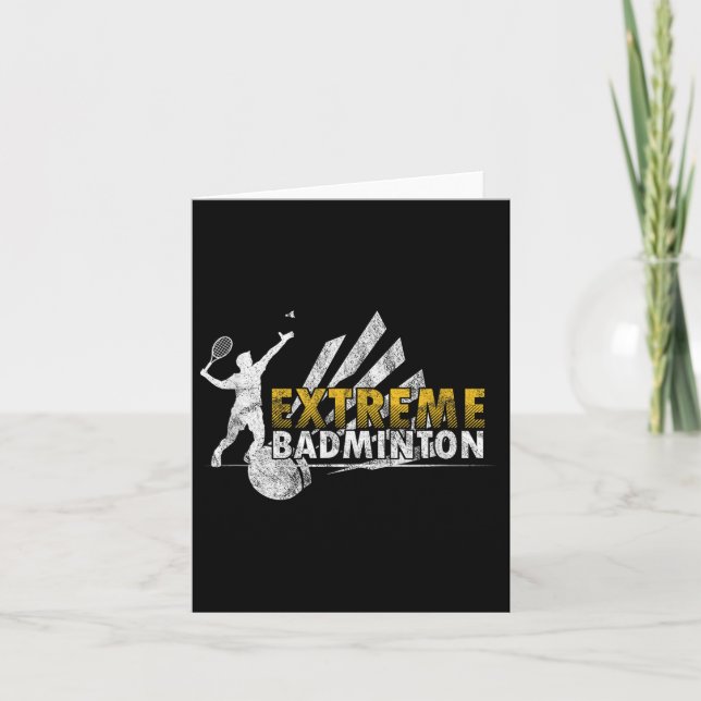 Cartão Competitiva Extreme Badminton Game Competitive Pla (Frente)