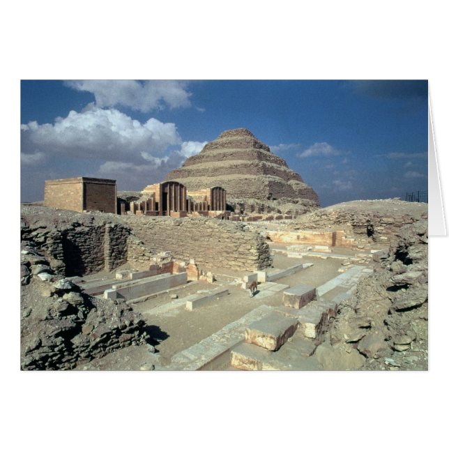 Cartão Complexo de Djoser, incluindo a pirâmide de passo (Frente Horizontal)