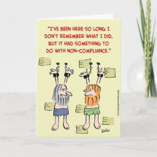 Cartão compliance non-compliance hanging prisoners