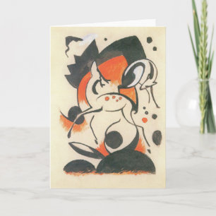 Cartão Composição com Two Deer por Franz Marc