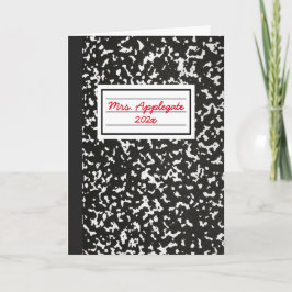 Cartão Composição de Professores Saudação de Notebook