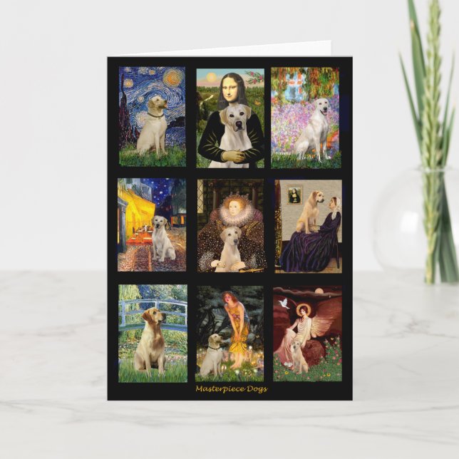 Cartão Composto de Laboratório Amarelo Artístico Familiar (Frente)