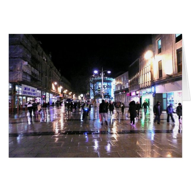 Cartão Comprando na Chuva (Frente Horizontal)