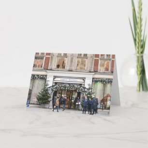 Cartão Comprando Natal Knightsbridge London Foto do Reino