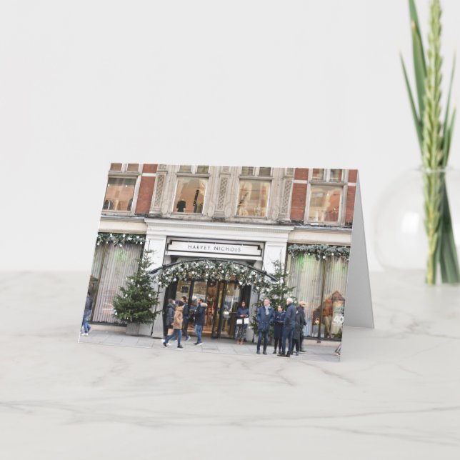 Cartão Comprando Natal Knightsbridge London Foto do Reino (Frente)