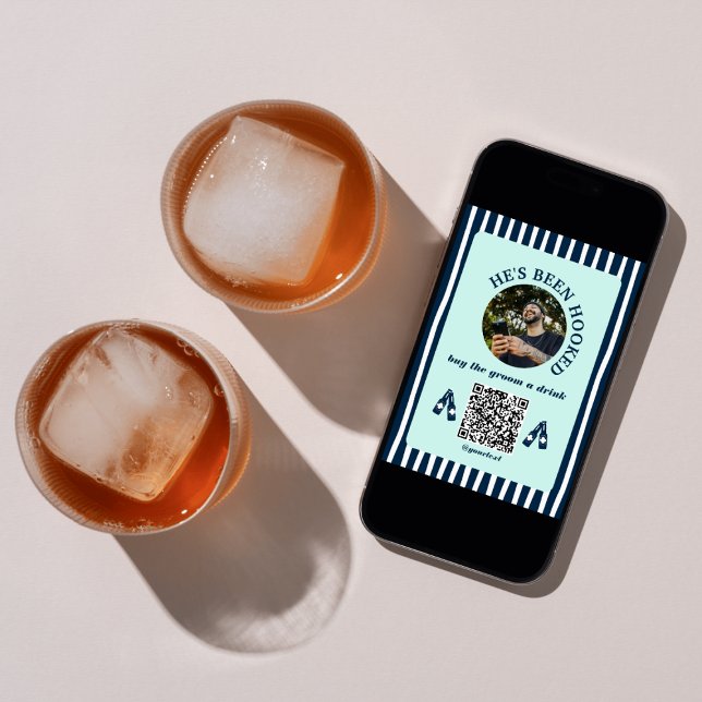 Cartão Comprar O Grupo Uma Fotografia Bebida Qr - Grupo d (Buy The Groom A Drink Photo Qr Code Bachelor Party Card)