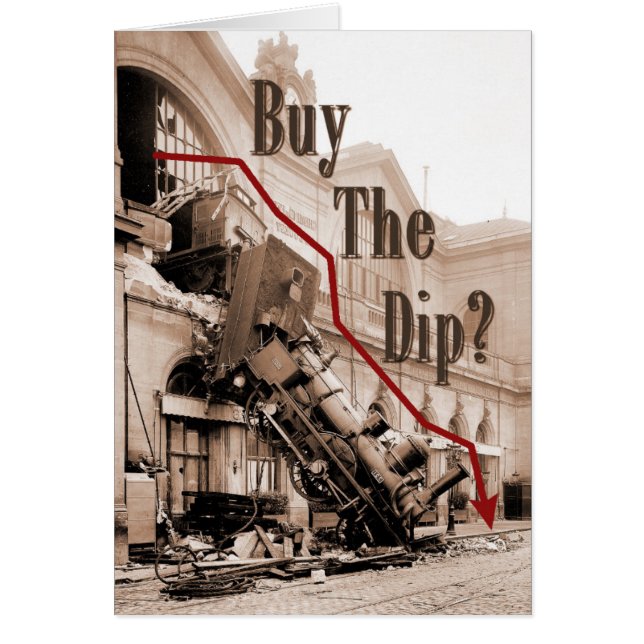 Cartão Comprar O Humor Do Mercado De Ações Dip (Frente)