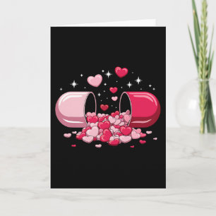 Cartão Comprimidos Coração Amor Vales de Coração Medicame