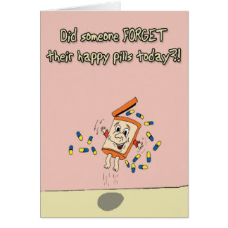Cartão Comprimidos felizes
