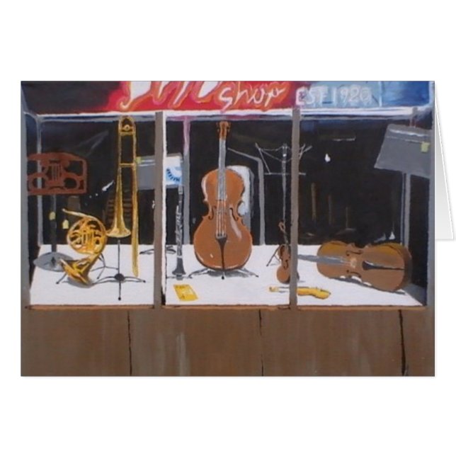 Cartão Compro de música (Frente Horizontal)