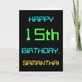 Cartão Computação digital divertida - Foi um 15 de aniver