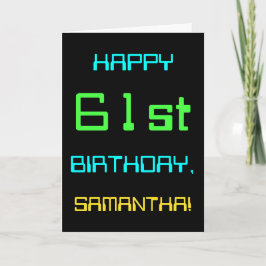 Cartão Computação digital divertida Themed 61 ruas Aniver