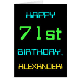 Cartão Computação digital divertida Themed 71 ruas Aniver