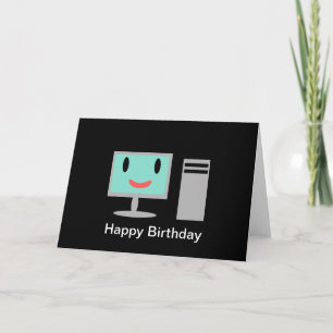 Cartão Computador Aniversário