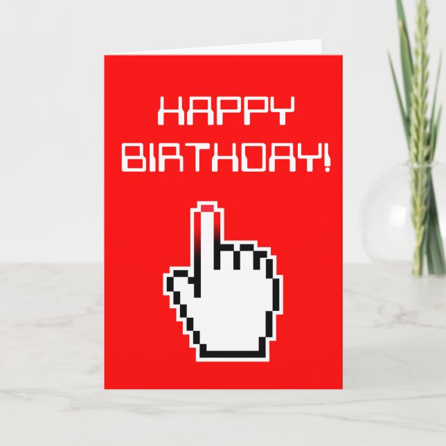 Cartão Computer Geek Birthday Card (Frente)