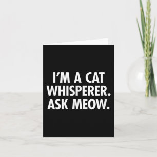 Cartão Comunicador de Gatos Pergunte Miau Gato Engraçado