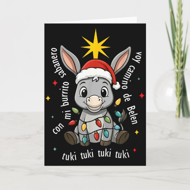 Cartão Con Mi Burrito Sabanero Mexican Tuki Tuki Latino X (Frente)