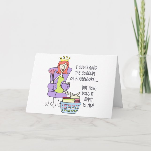 Cartão Conceito de serviço doméstico (Frente)