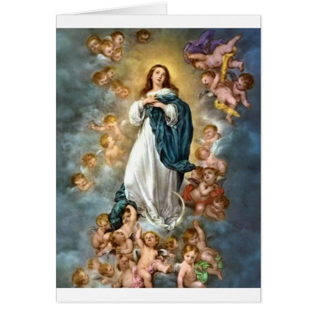 Cartão Concepção imaculada de Mary (Frente)