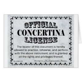 Cartão Concertina License