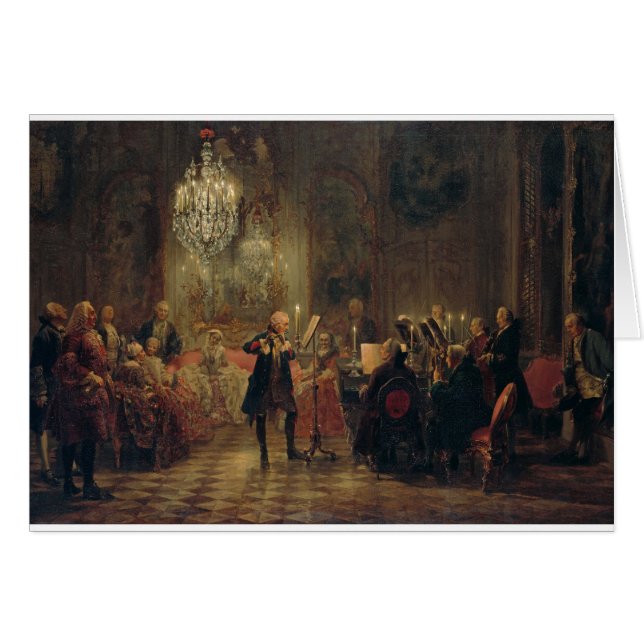 Cartão Concerto da flauta com Frederick o grande (Frente Horizontal)