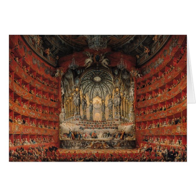 Cartão Concerto dado por Cardinal de La Rochefoucauld (Frente Horizontal)