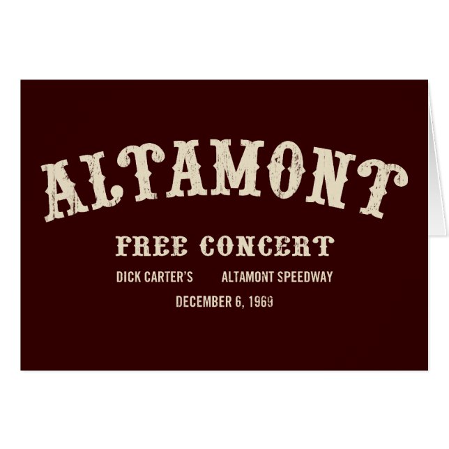 Cartão concerto de altamont free (Frente Horizontal)