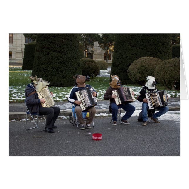 Cartão concerto de animais (Frente Horizontal)