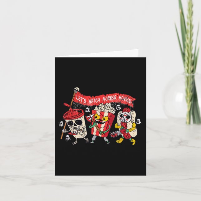 Cartão Concessões de Filmes Retrô Vamos Assistir Filmes d (Frente)