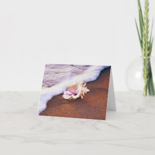 Cartão Conch Shell on the Beach Note Card