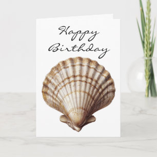 Cartão Concha do Mar Feliz Aniversário