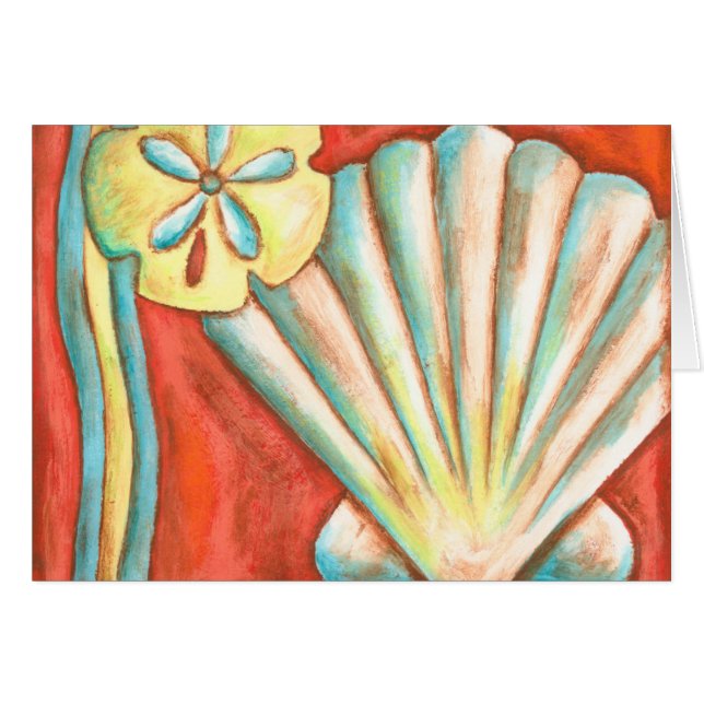 Cartão Conchas Rustic Orange (Frente Horizontal)