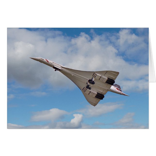 Cartão Concorde supersónico G-BOAB (Frente Horizontal)