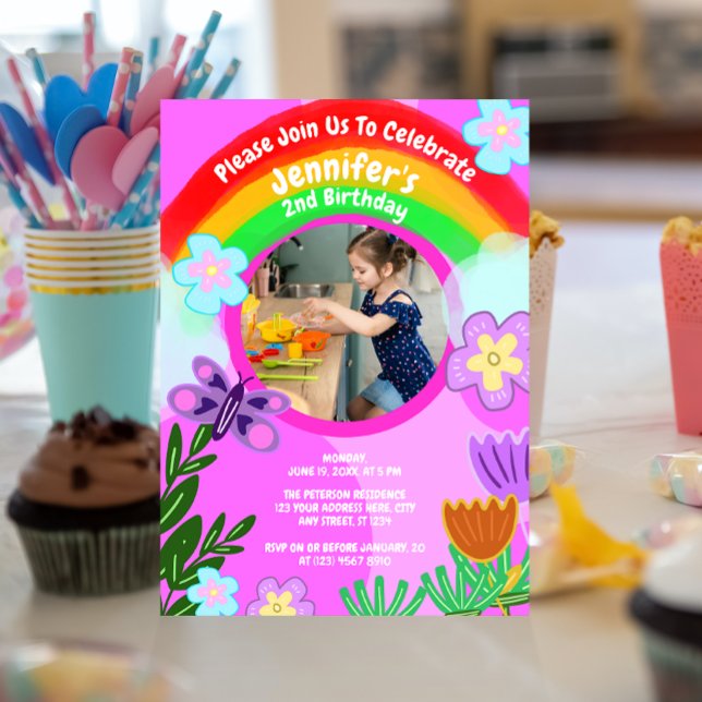 Cartão Concurso para Jardim Arco-Íris de Cores Vibrantes  (Criador carregado)