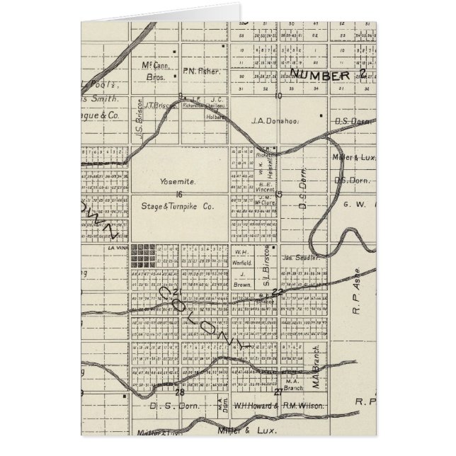 Cartão Condado de Madera, Califórnia 4 (Frente)