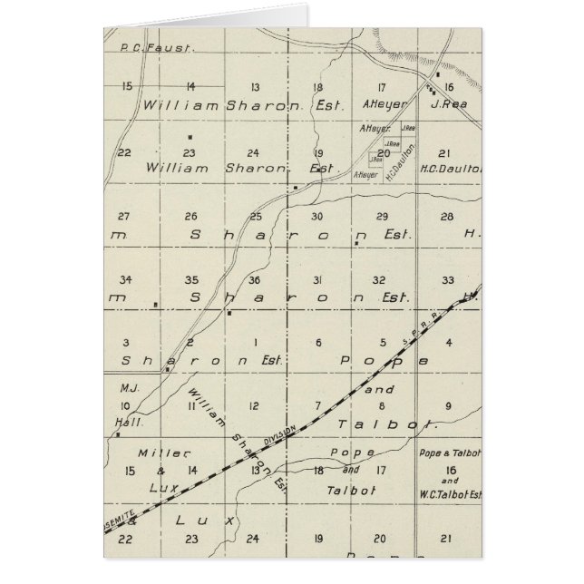 Cartão Condado de Madera, Califórnia 5 (Frente)