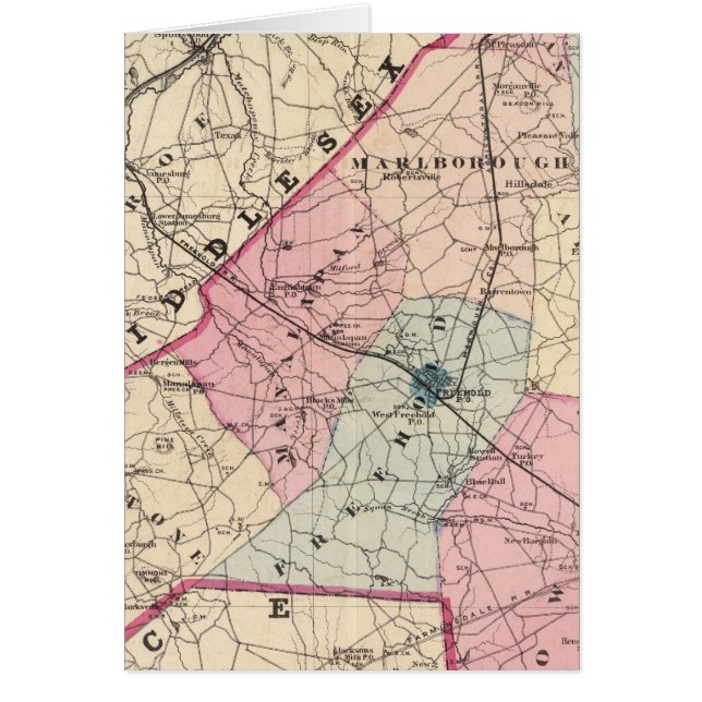 Cartão Condado de Monmouth, NJ (Frente)