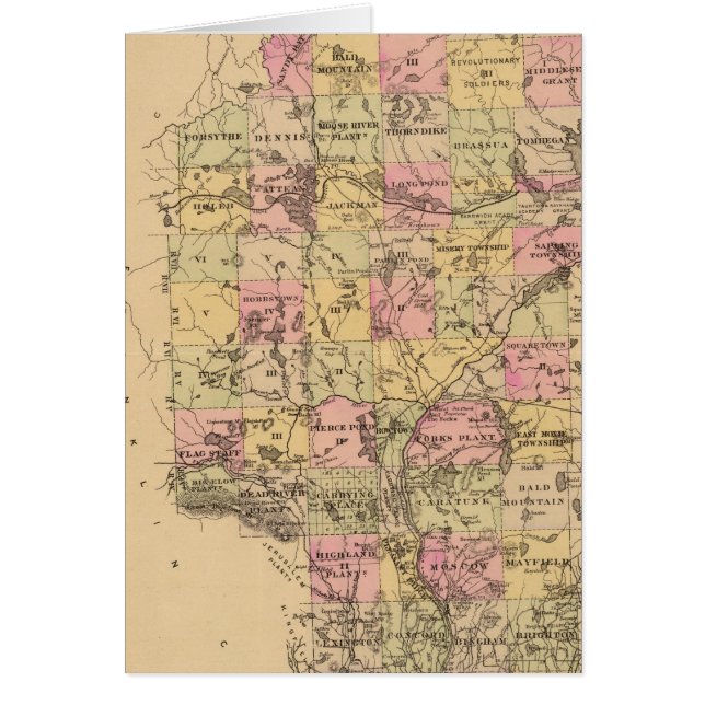 Cartão Condado de Somerset, Maine (Frente)