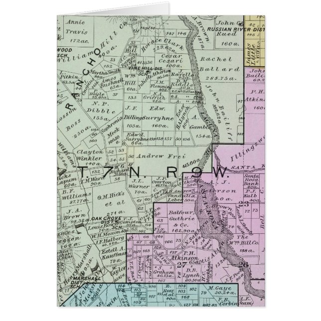 Cartão Condado de Sonoma, Califórnia (Frente)