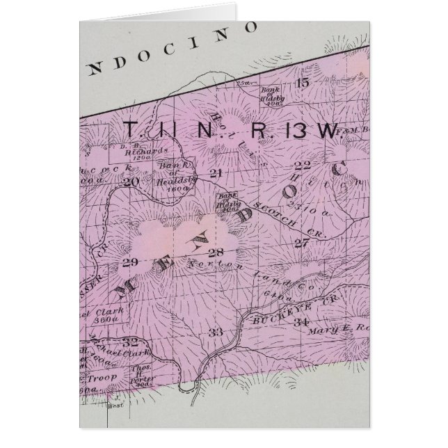 Cartão Condado de Sonoma, Califórnia 15 (Frente)