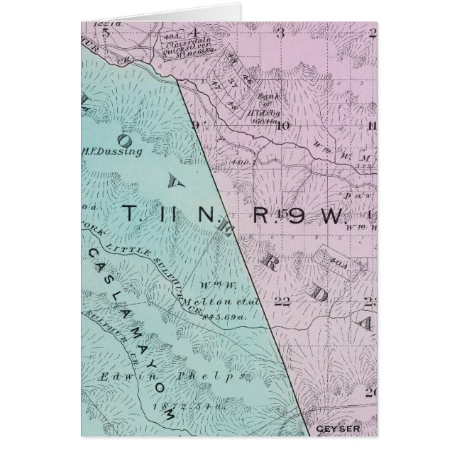 Cartão Condado de Sonoma, Califórnia 6 (Frente)